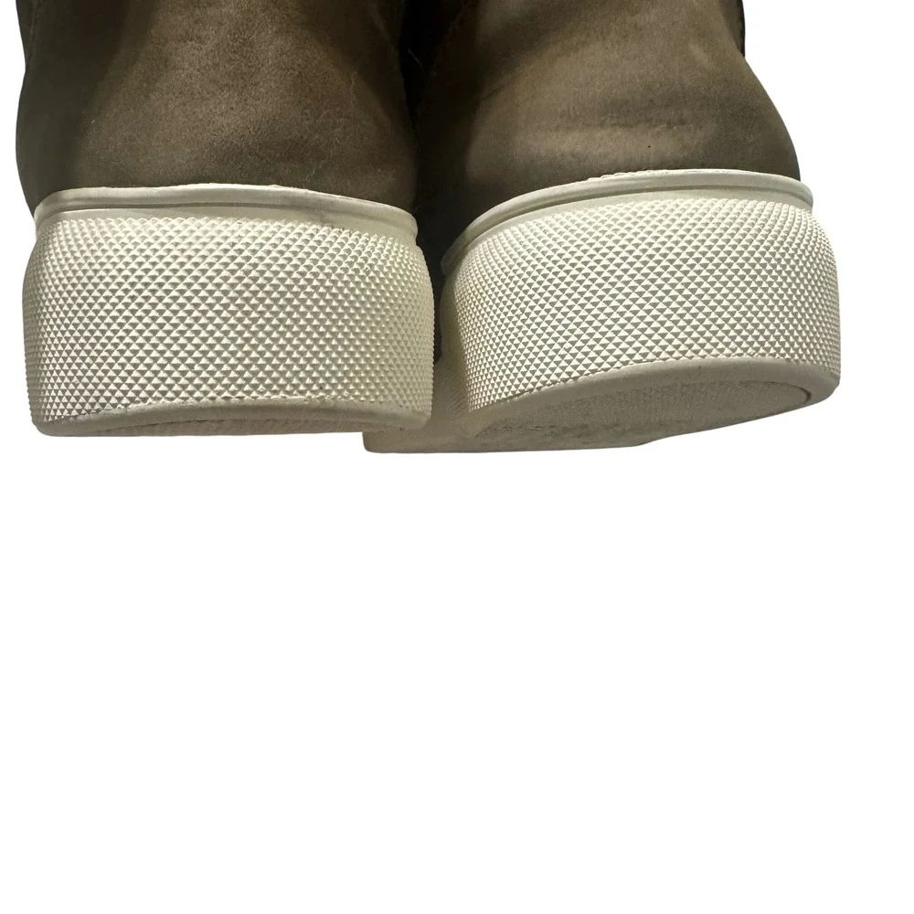 J Slides Val Waterproof Nubuck Boots Womens 7 Brown Excellent Faux Fur Lined